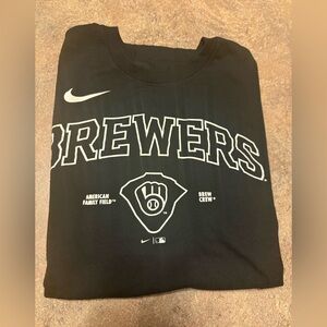 Nike Milwaukee Brewers Tshirt Black Medium
